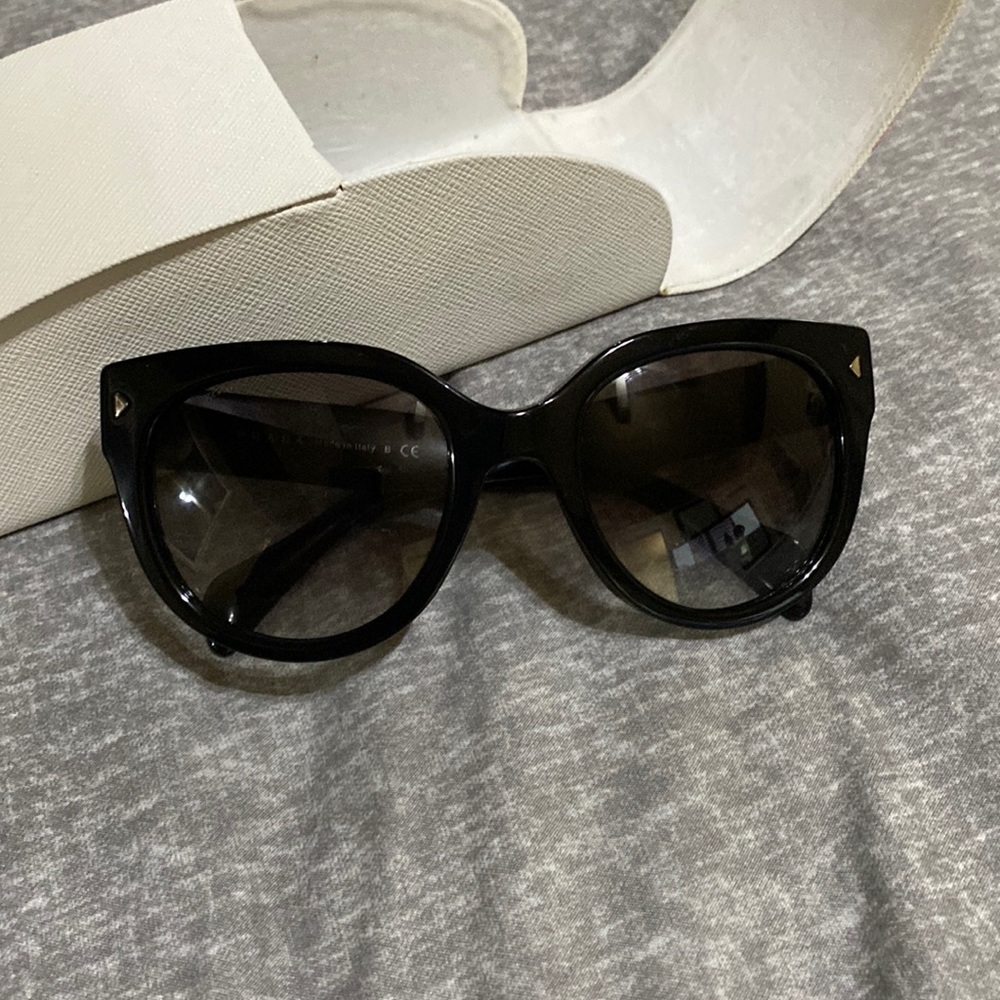 Prada cat eye gold trim sunnies